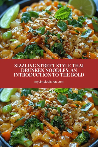 Sizzling Street Style Thai Drunken Noodles: An Introduction to the Bold Flavors of Thai Cuisine