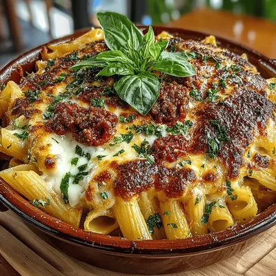 Creamy Tomato Basil Pasta Bake