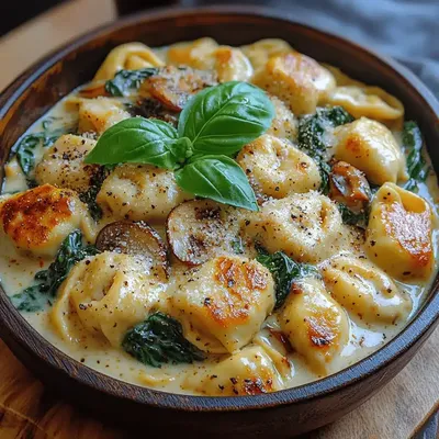 Creamy Spinach and Mushroom Tortellini: A Delightful Pasta Dish for Any Occasion