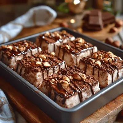 Frozen Mocha Hazelnut Yogurt Squares
