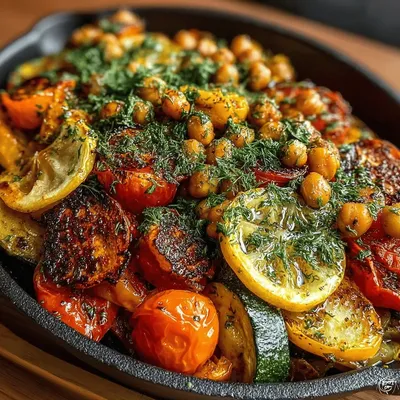 Roasted Lemon Dill Chickpeas & Veggies: A Flavorful Delight