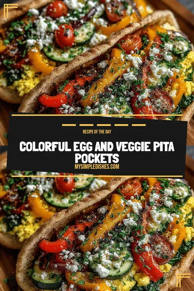 Colorful Egg and Veggie Pita Pockets