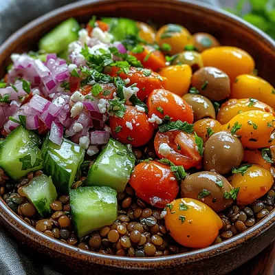 Zesty Mediterranean Lentil Salad: A Flavorful and Nutritious Dish