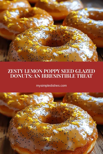Zesty Lemon Poppy Seed Glazed Donuts: An Irresistible Treat