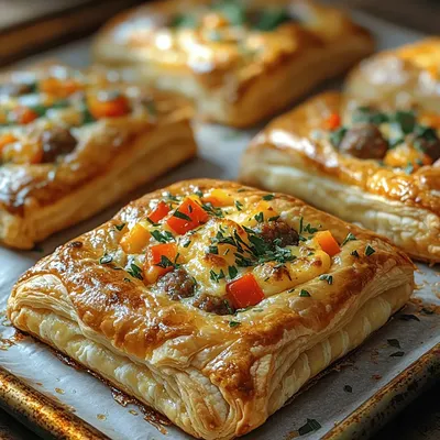 Breakfast Delight: Stuffed Puff Pastry Bars