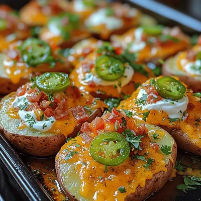 Cheesy Loaded Baked Potato Nachos Recipe