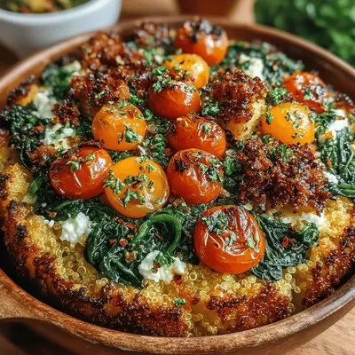 Savory Spinach and Feta Quinoa Bake