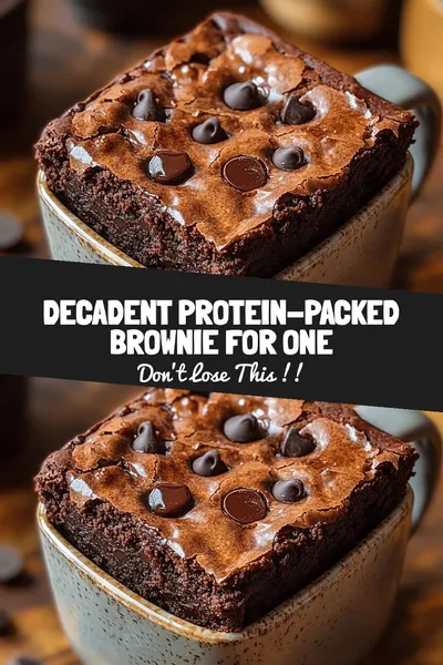 Decadent Protein-Packed Brownie for One