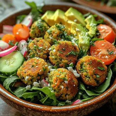 Crispy Falafel Salad Bowl Recipe