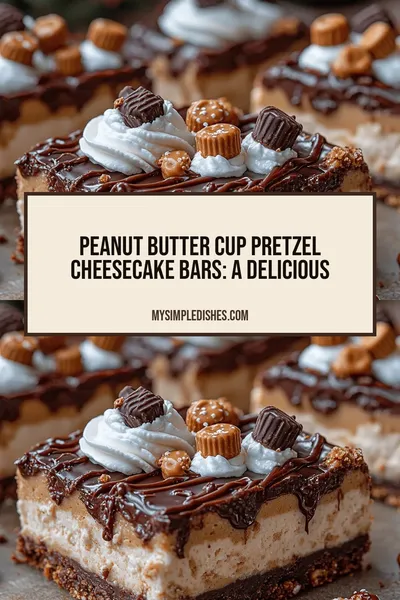 Peanut Butter Cup Pretzel Cheesecake Bars: A Delicious Indulgence