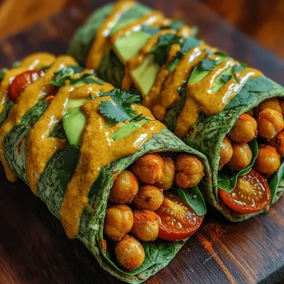 Golden Spiced Chickpea Wraps: Assembling and Serving