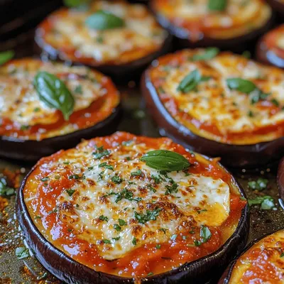 Mini Air Fryer Eggplant Pizzas