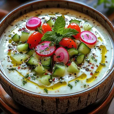 Refreshing Chilled Greek Yogurt Soup
