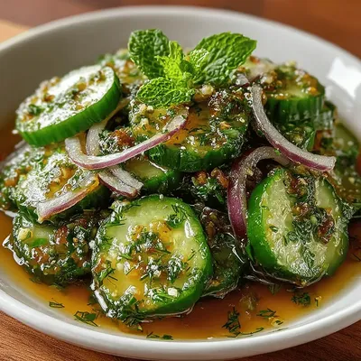 Refreshing Cucumber & Onion Salad