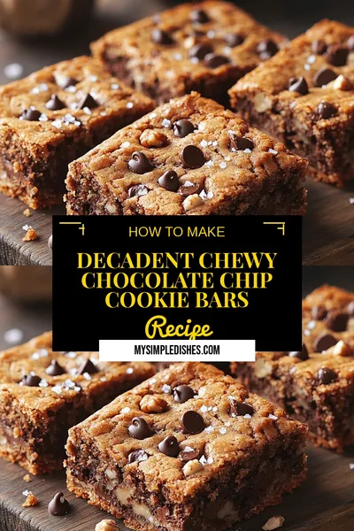 Decadent Chewy Chocolate Chip Cookie Bars