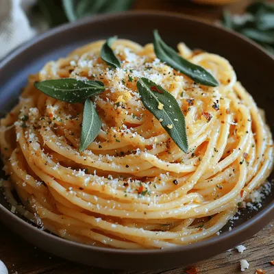 Spaghetti with Brown Butter Sage Sauce: A Culinary Delight