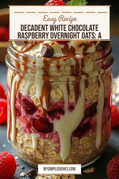 Decadent White Chocolate Raspberry Overnight Oats: A Breakfast Delight