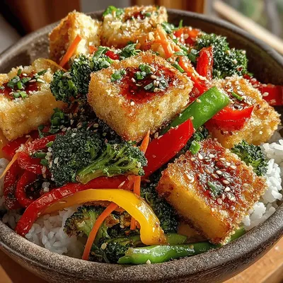 Crisp & Colorful Tofu Veggie Stir-Fry