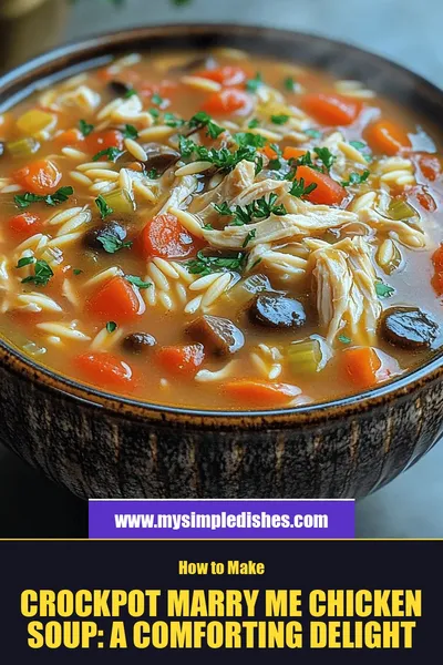 Crockpot Marry Me Chicken Soup: A Comforting Delight