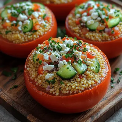 Refreshing Chilled Couscous Stuffed Tomatoes: A Delightful Summer Dish
