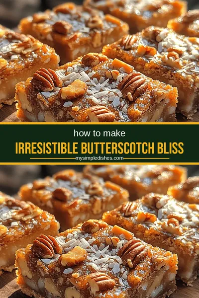 Irresistible Butterscotch Bliss Bars: A Sweet Escape into Flavor