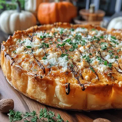 Savory Pumpkin & Goat Cheese Tart