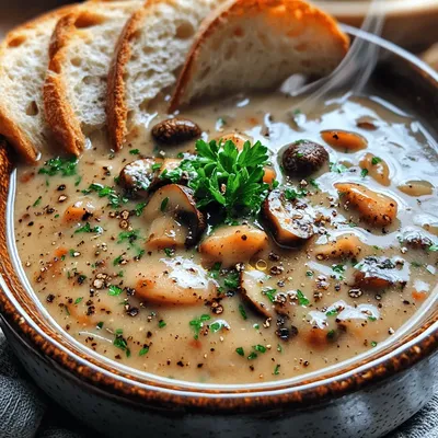 Velvety Wild Mushroom & Truffle Cream Soup