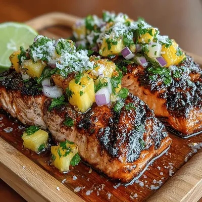 Tropical Bliss: Grilled Salmon with Pineapple Salsa