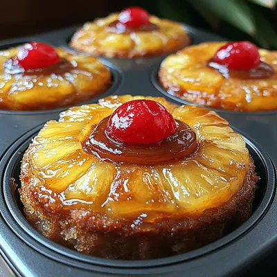 Tropical Bliss Pineapple Upside Down Mini Cakes