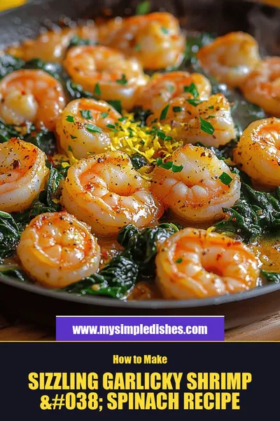 Sizzling Garlicky Shrimp & Spinach Recipe