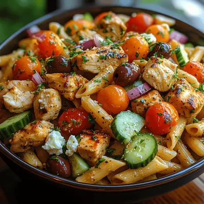 Greek Chicken Pasta Salad: A Fresh and Flavorful Delight
