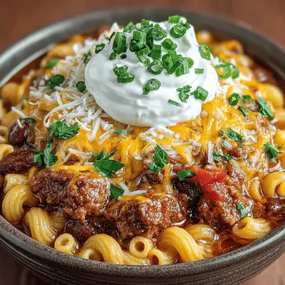 Cheesy Delight Chili Mac Recipe