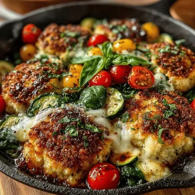 Mini Veggie Skillet Biscuit Pizzas Recipe