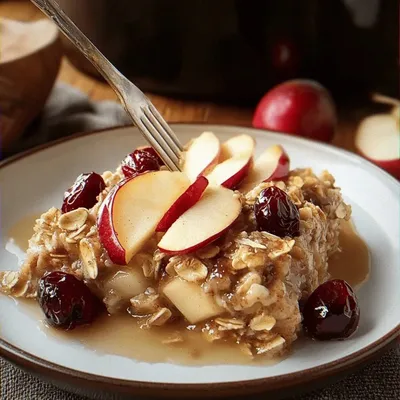 Amish-Style Apple and Cinnamon Baked Oatmeal for Cozy Mornings