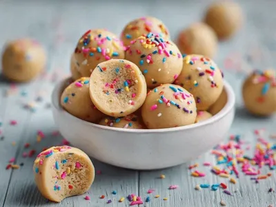 Birthday Cake Protein Balls Recipe Easy Healthy Treat