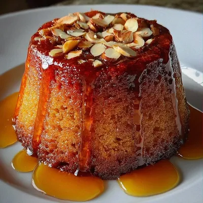 Date Almond Cake with Honey Drizzle