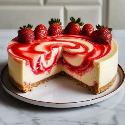 Decadent Strawberry Swirl Cheesecake for Unforgettable Occasions