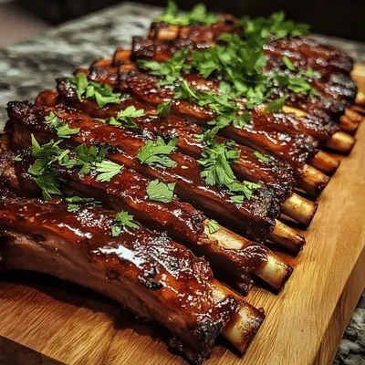 Delectable Apple Molasses BBQ Ribs