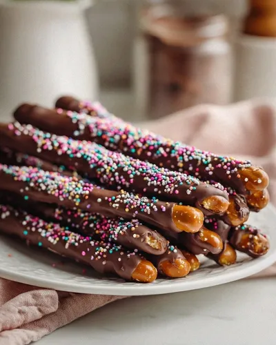 Delicious Chocolate Dipped Pretzel Rods Recipe to Try Today!