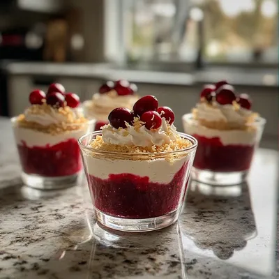 Delicious Cranberry Mousse Cups: Festive No-Bake Delight