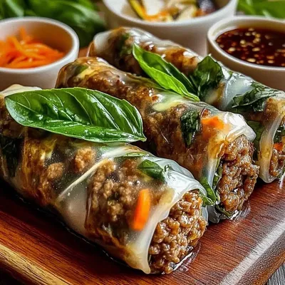 Delicious Thai Basil Beef Rolls for a Flavorful Feast