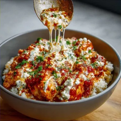EASY COTTAGE CHEESE CHICKEN PARM BOWL