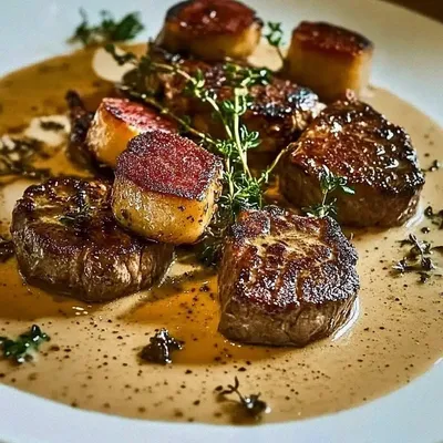French Seared Steak with Cognac Cream Sauce: An Amazing Ultimate Recipe