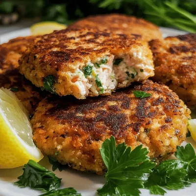 Golden Crispy Salmon Cakes with Zesty Lemon-Dill Delight