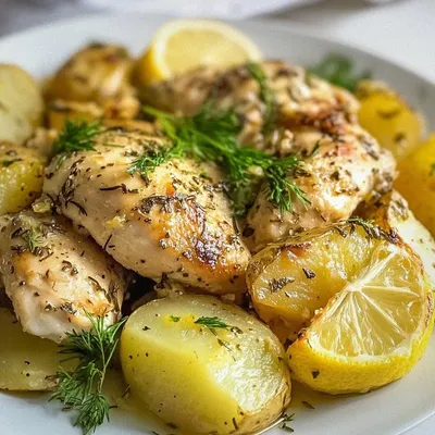 Greek Slow Cooker Lemon Chicken and Potatoes Recipe | Easy Mediterranean Meal