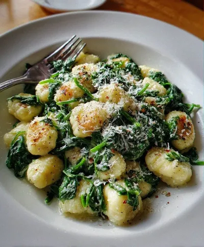 Green Gnocchi with Wild Spinach