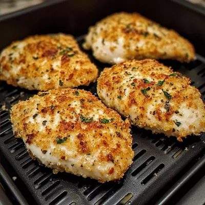 Make Irresistible Air Fryer Garlic Parmesan Crusted Chicken Today!