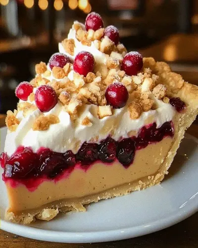 No Bake Cranberry Butterscotch Pie – Festive Delight!