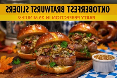 Oktoberfest Bratwurst Bacon Pretzel Sliders