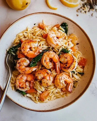 Lemon Pepper Shrimp and Orzo: A One-Skillet Delight!